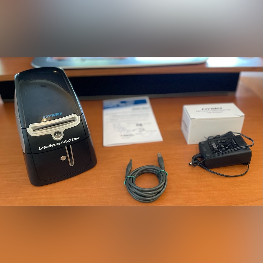 Dymo LabelWriter 450 Duo Label Printer w AC & USB Cables, Spool & User Guide